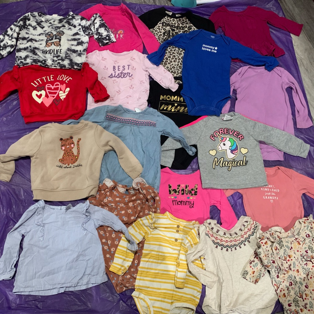 Carter's Kids Long Sleeve Tees - Assorted Colors